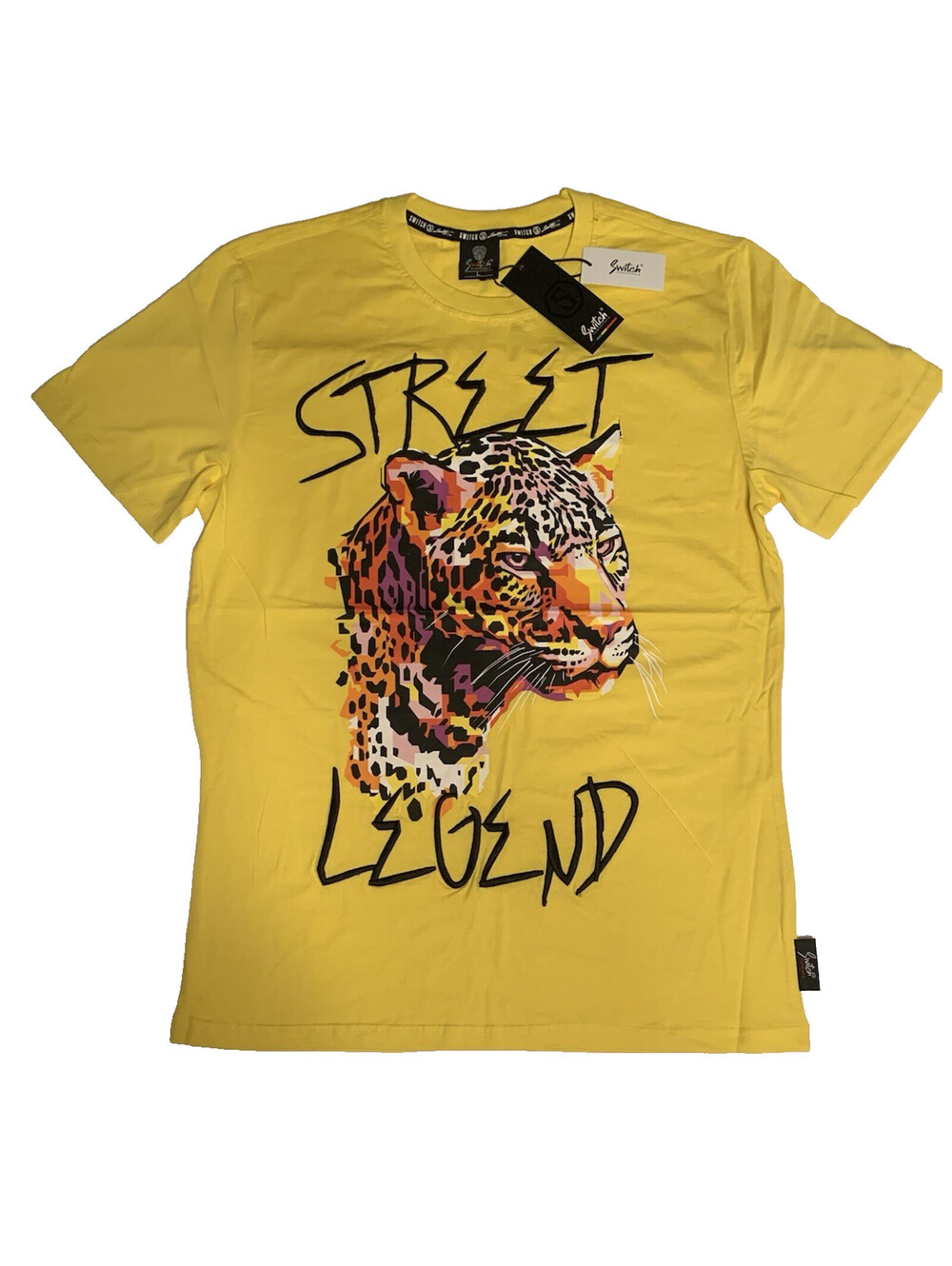 Switch Remarkable Men's LG Street Legend Jaguar Graphic Print T-Shirt MSRP $50